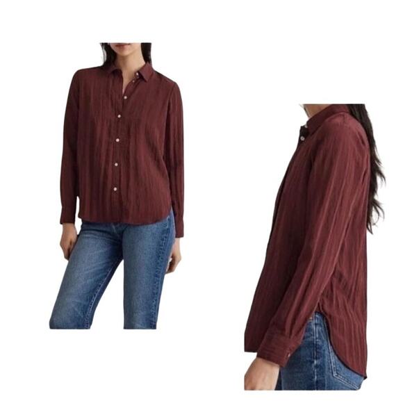 Madewell Tops - Madewell Crinkled Button-up Shirt Size S